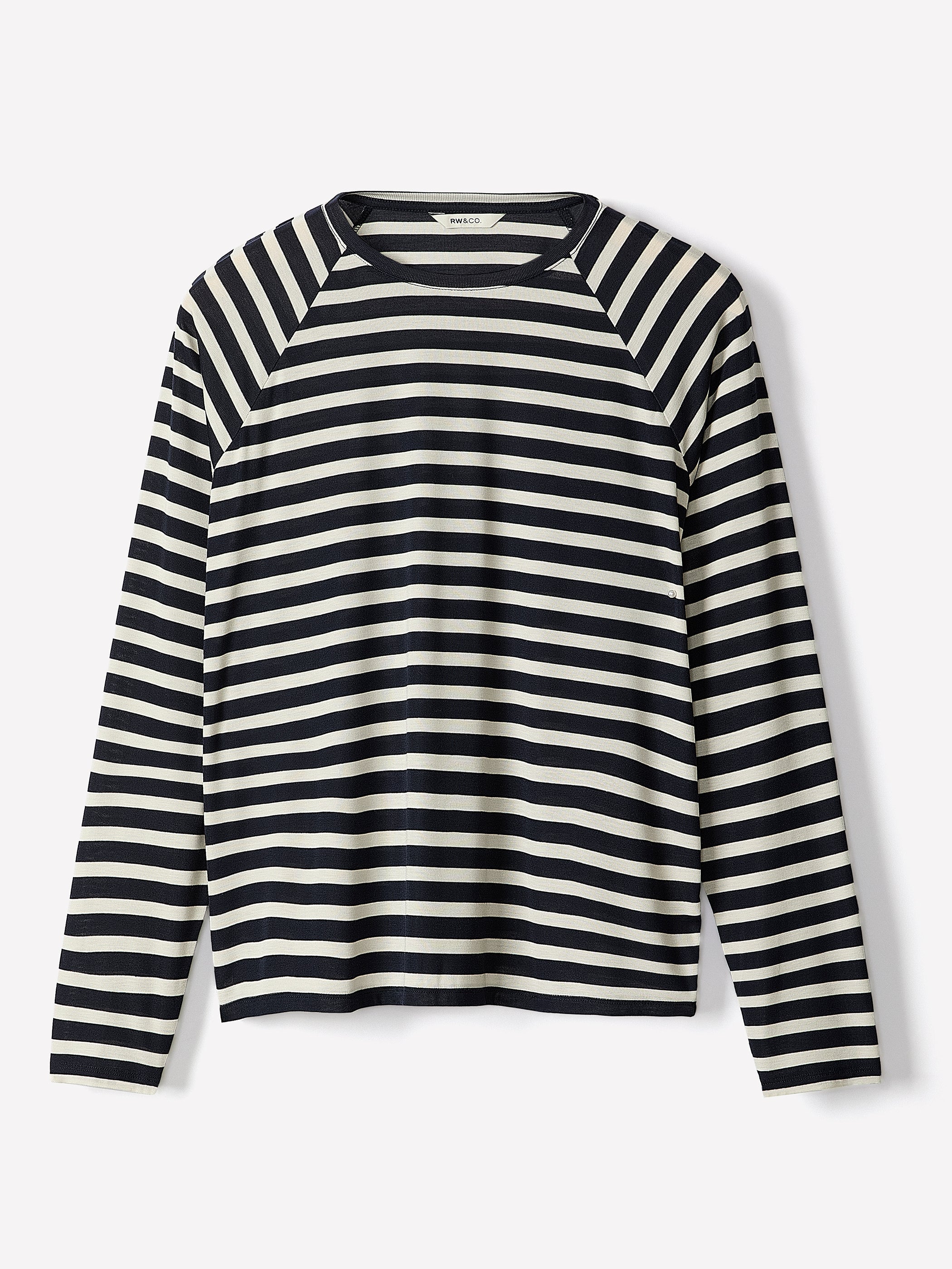 Long-Sleeve Crew-Neck Loose Tee rw&co Exclusive Sale Price