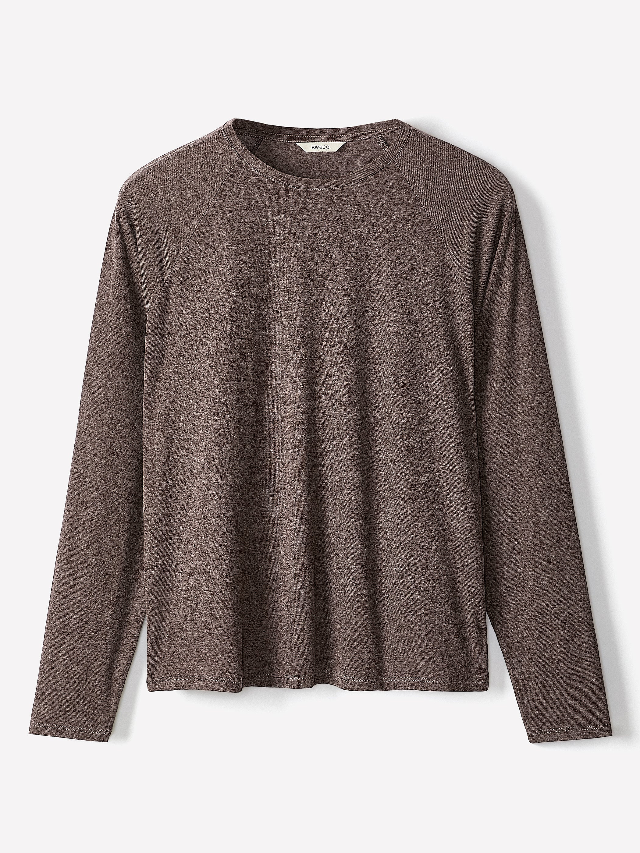 Long-Sleeve Crew-Neck Loose Tee rw&co Exclusive Sale Price