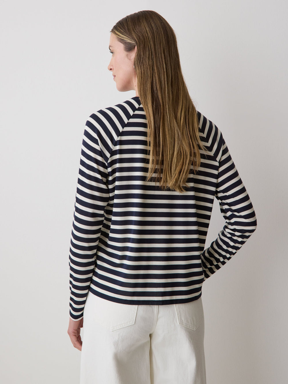 Long-Sleeve Crew-Neck Loose Tee rw&co Exclusive Sale Price