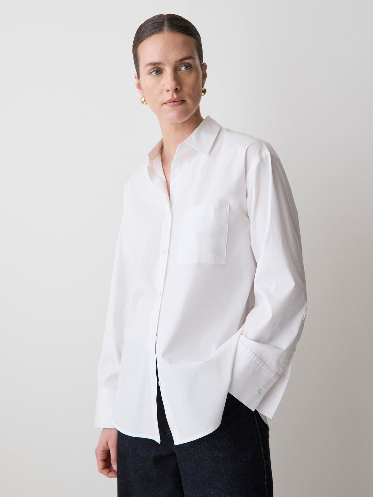Long-Sleeve Poplin Shirt rw&co Special Promo Price