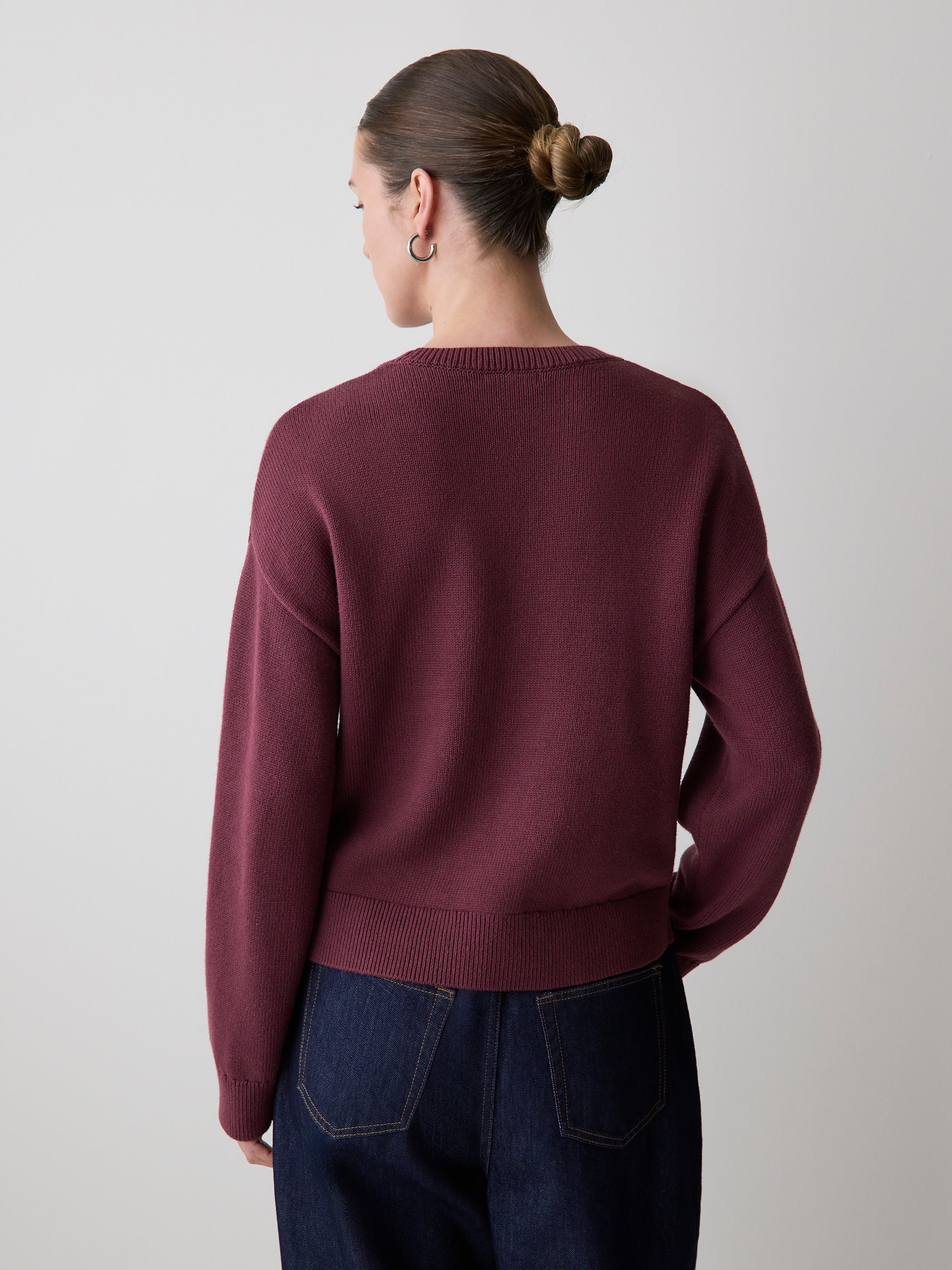 Long-Sleeve Crew-Neck Pullover with Embroidery rw&co Special Promo Price