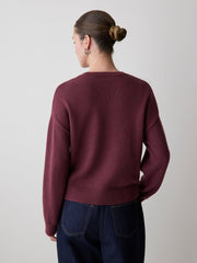 Long-Sleeve Crew-Neck Pullover with Embroidery rw&co Special Promo Price