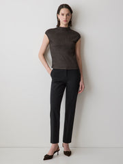 Limitless Straight-Leg Mid-Rise Black Ankle Pant rw&co Great Value Deal