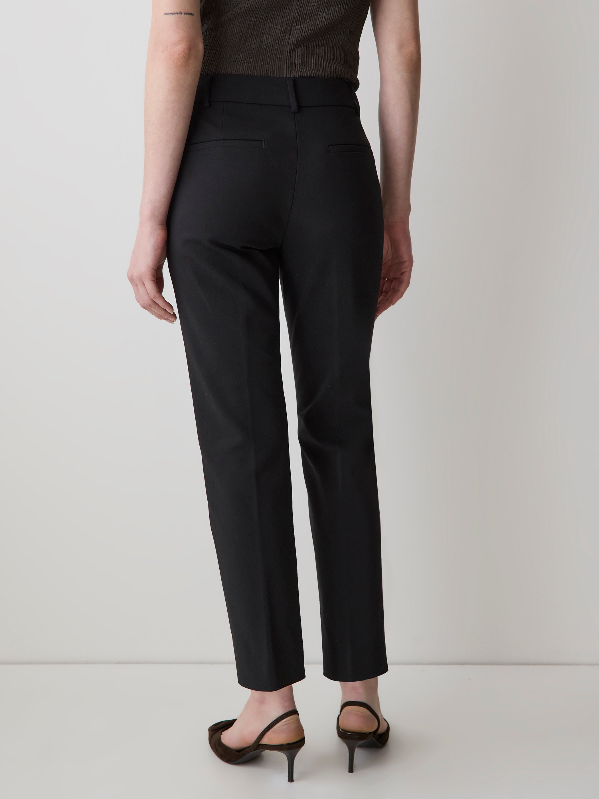 Limitless Straight-Leg Mid-Rise Black Ankle Pant rw&co Great Value Deal