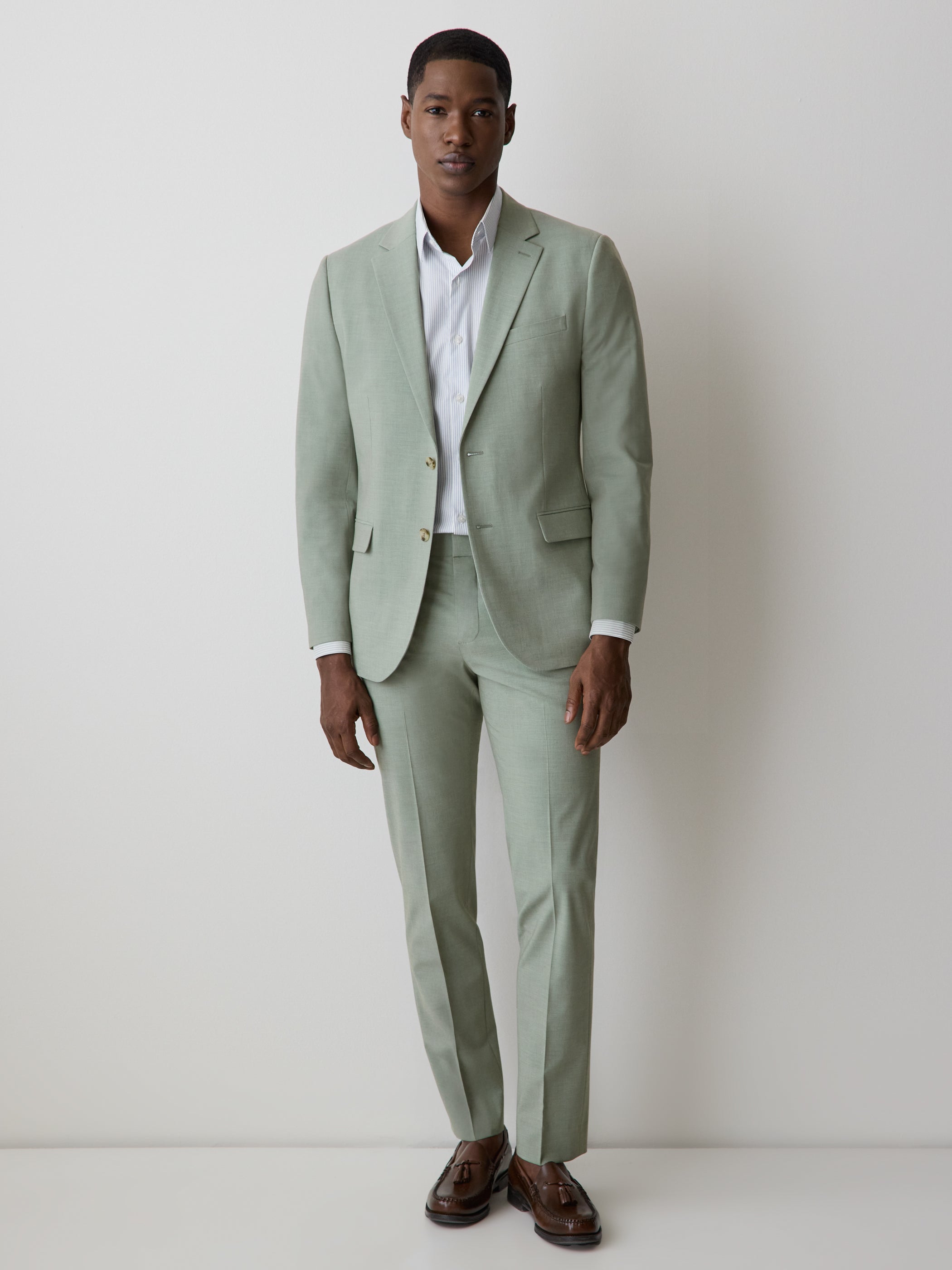 Slim Fit Mint Suit Blazer rw&co Limited Time Discount