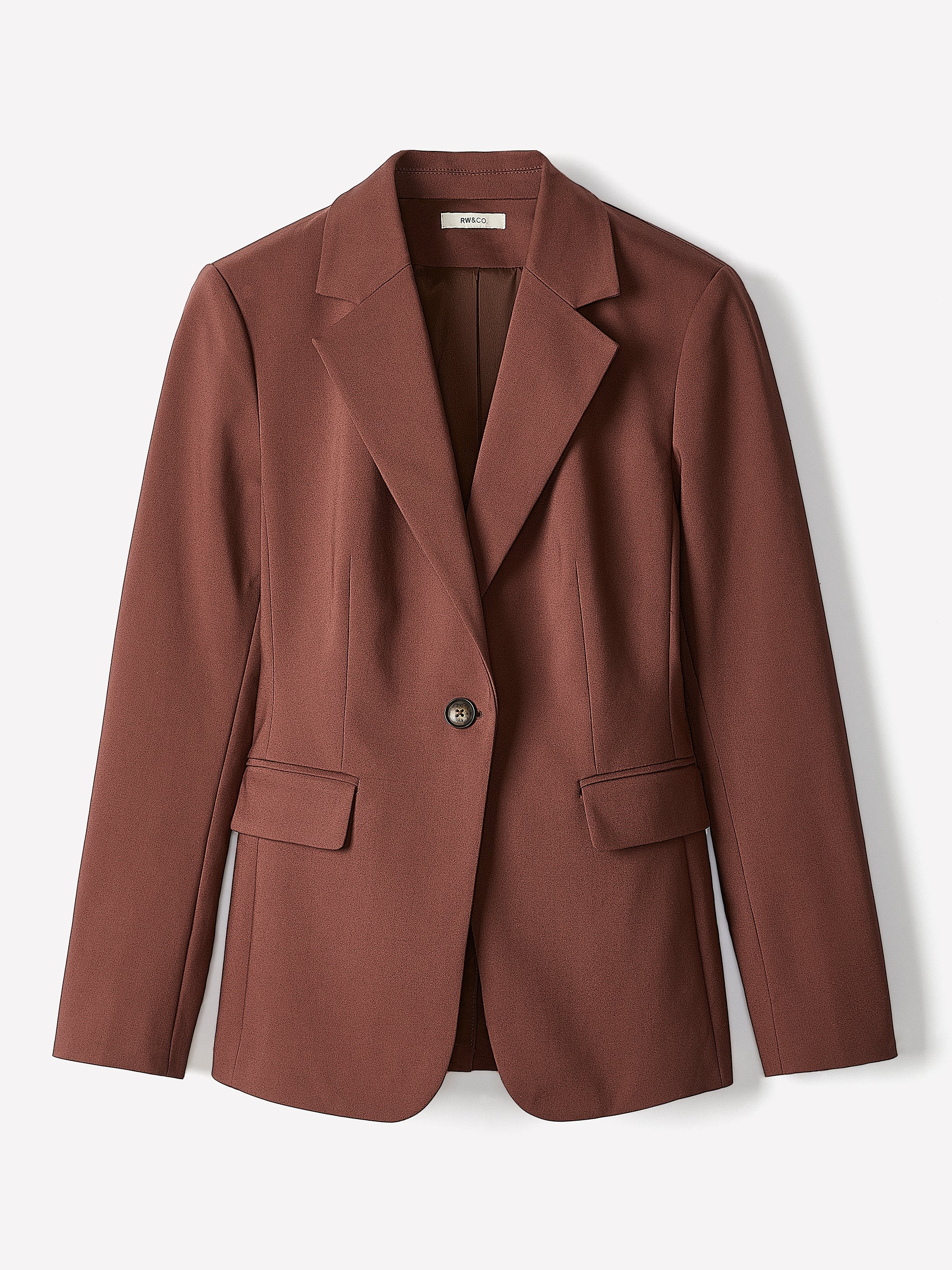 Limitless One-Button Fitted Blazer rw&co Limited Time Discount