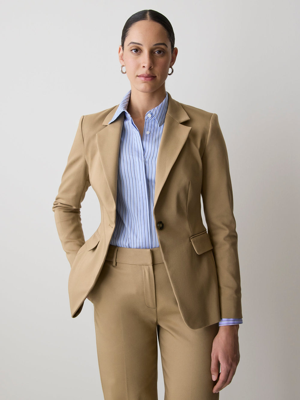 Limitless One-Button Fitted Blazer rw&co Limited Time Discount