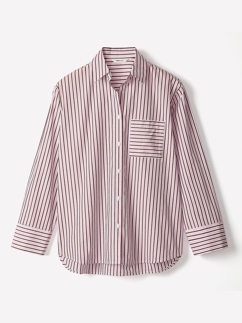 Striped Long-Sleeve Poplin Shirt rw&co Great Value Deal