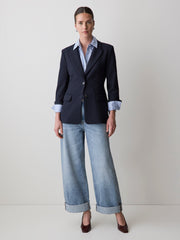 Navy Hourglass Blazer rw&co Exclusive Sale Price