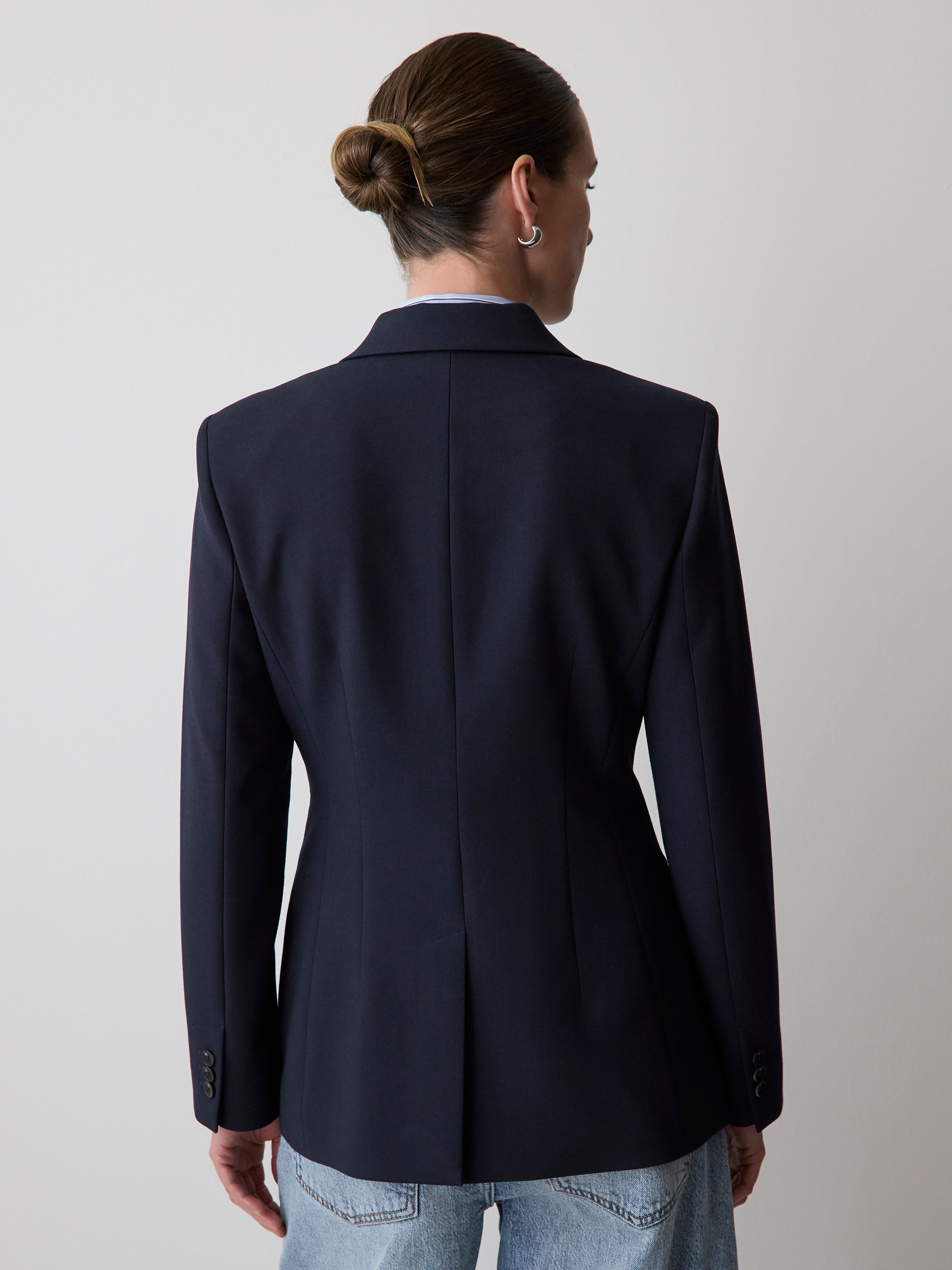 Navy Hourglass Blazer rw&co Exclusive Sale Price