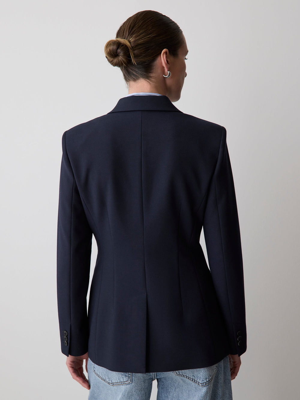Navy Hourglass Blazer rw&co Exclusive Sale Price
