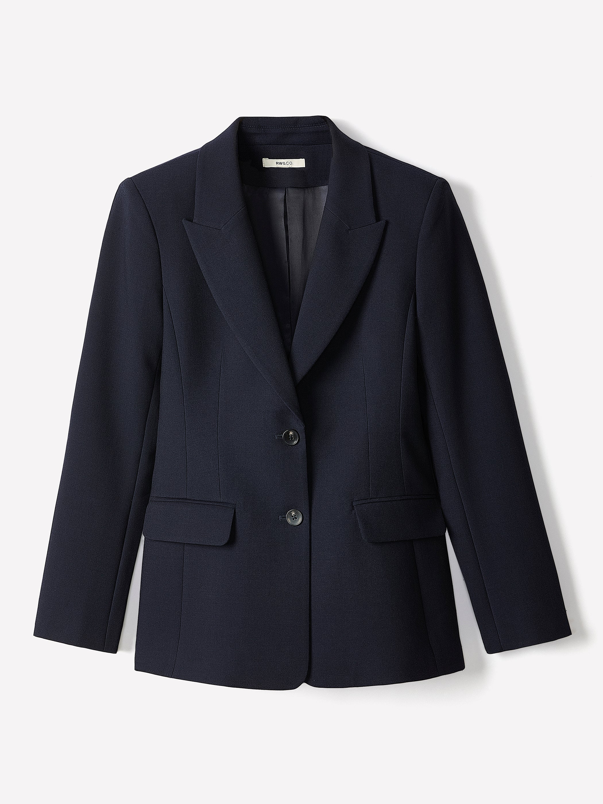 Navy Hourglass Blazer rw&co Exclusive Sale Price