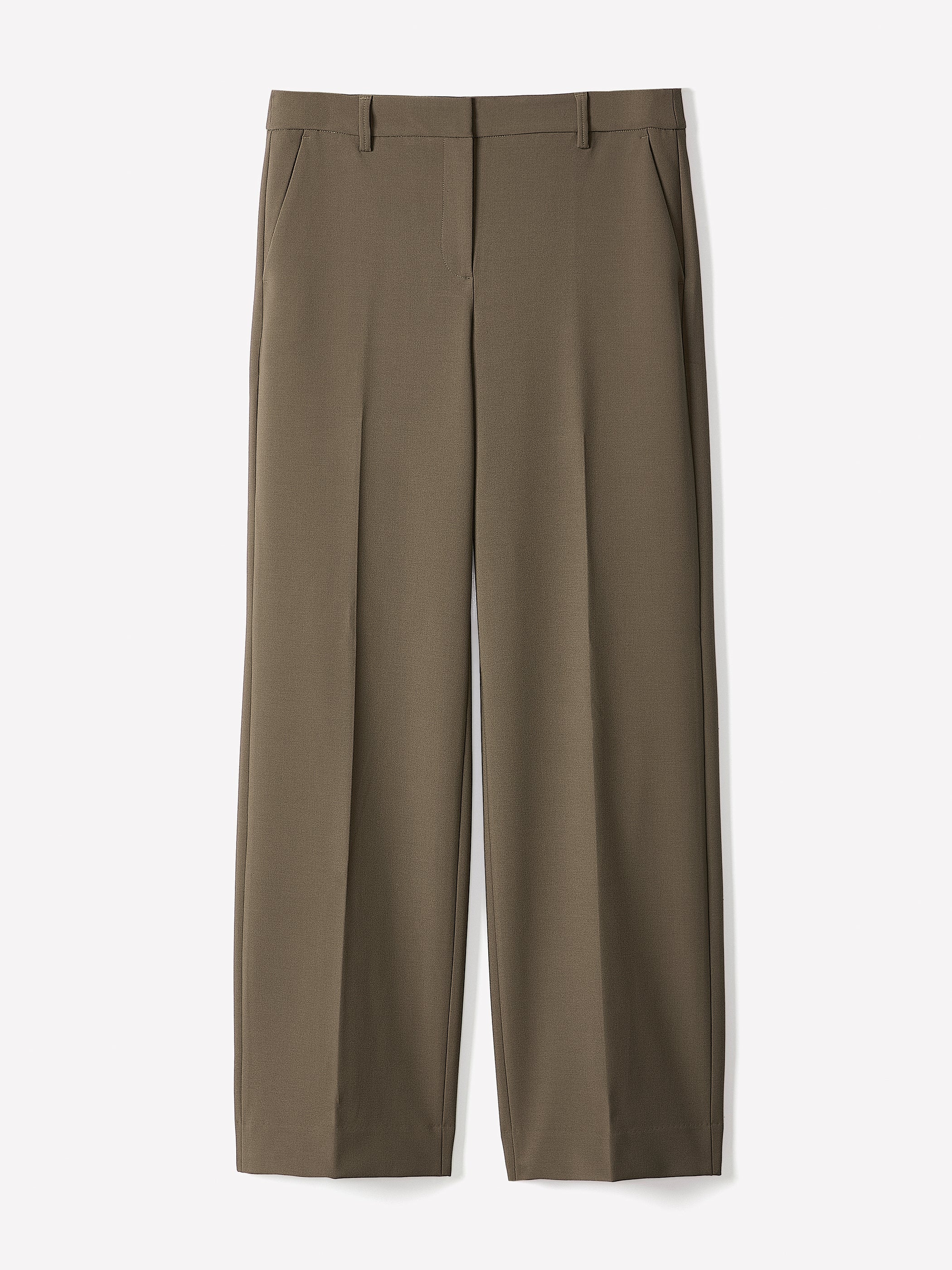 Mid-Rise Wide-Leg Heavy Twill Pant rw&co Limited Time Discount