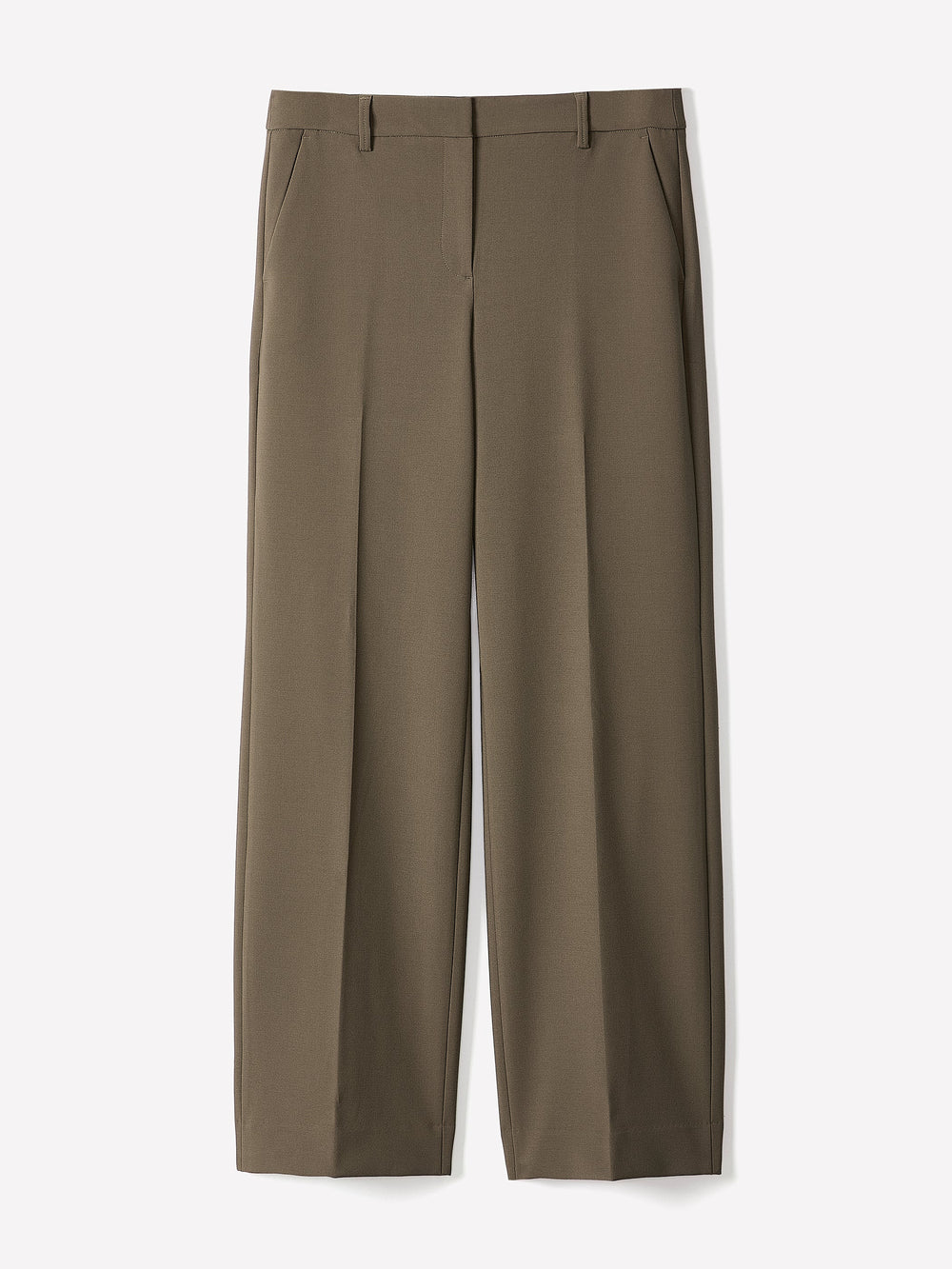 Mid-Rise Wide-Leg Heavy Twill Pant rw&co Limited Time Discount