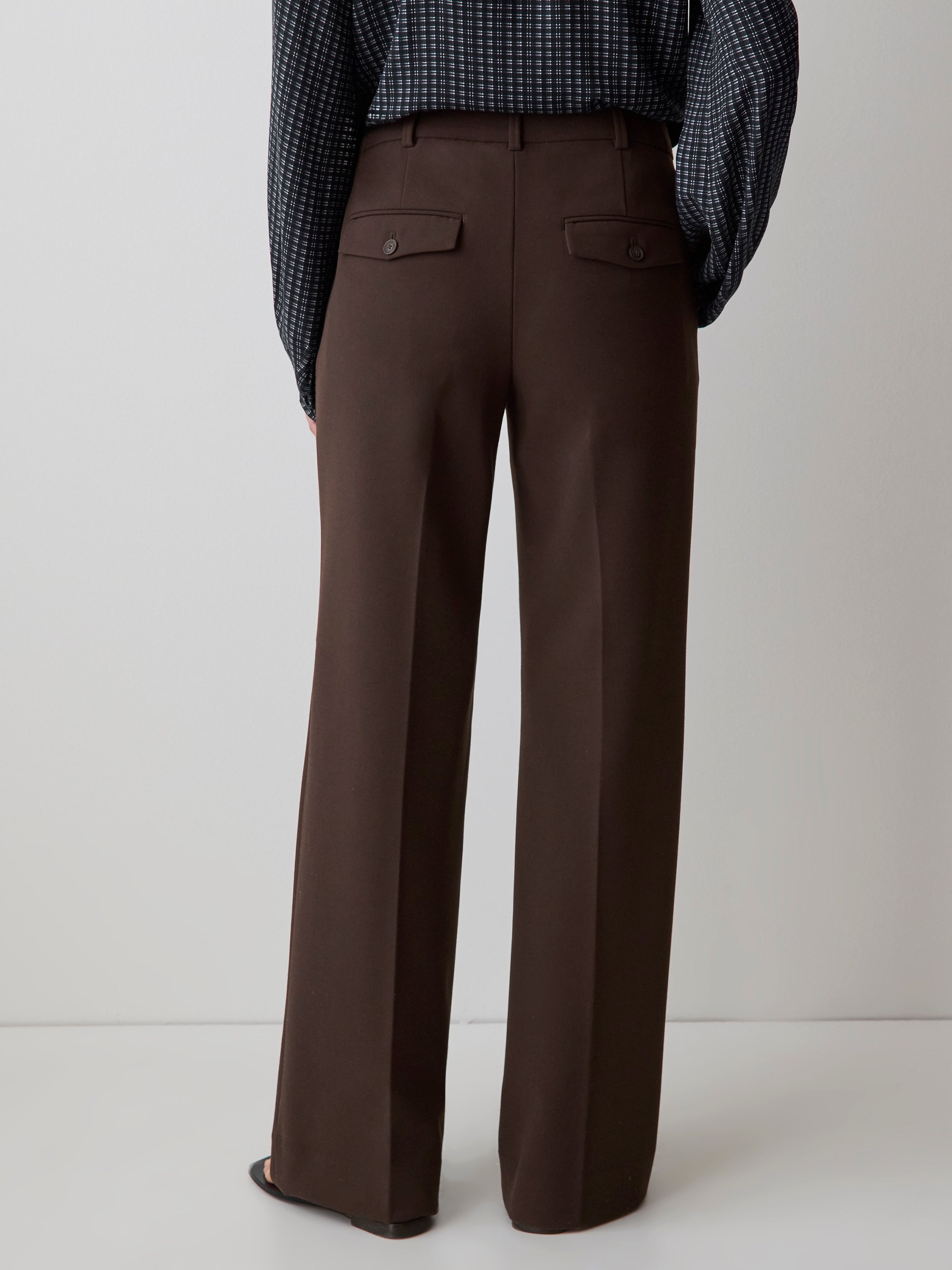 Mid-Rise Wide-Leg Heavy Twill Pant rw&co Limited Time Discount