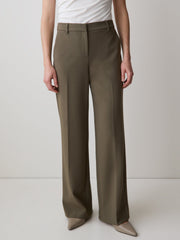 Mid-Rise Wide-Leg Heavy Twill Pant rw&co Limited Time Discount