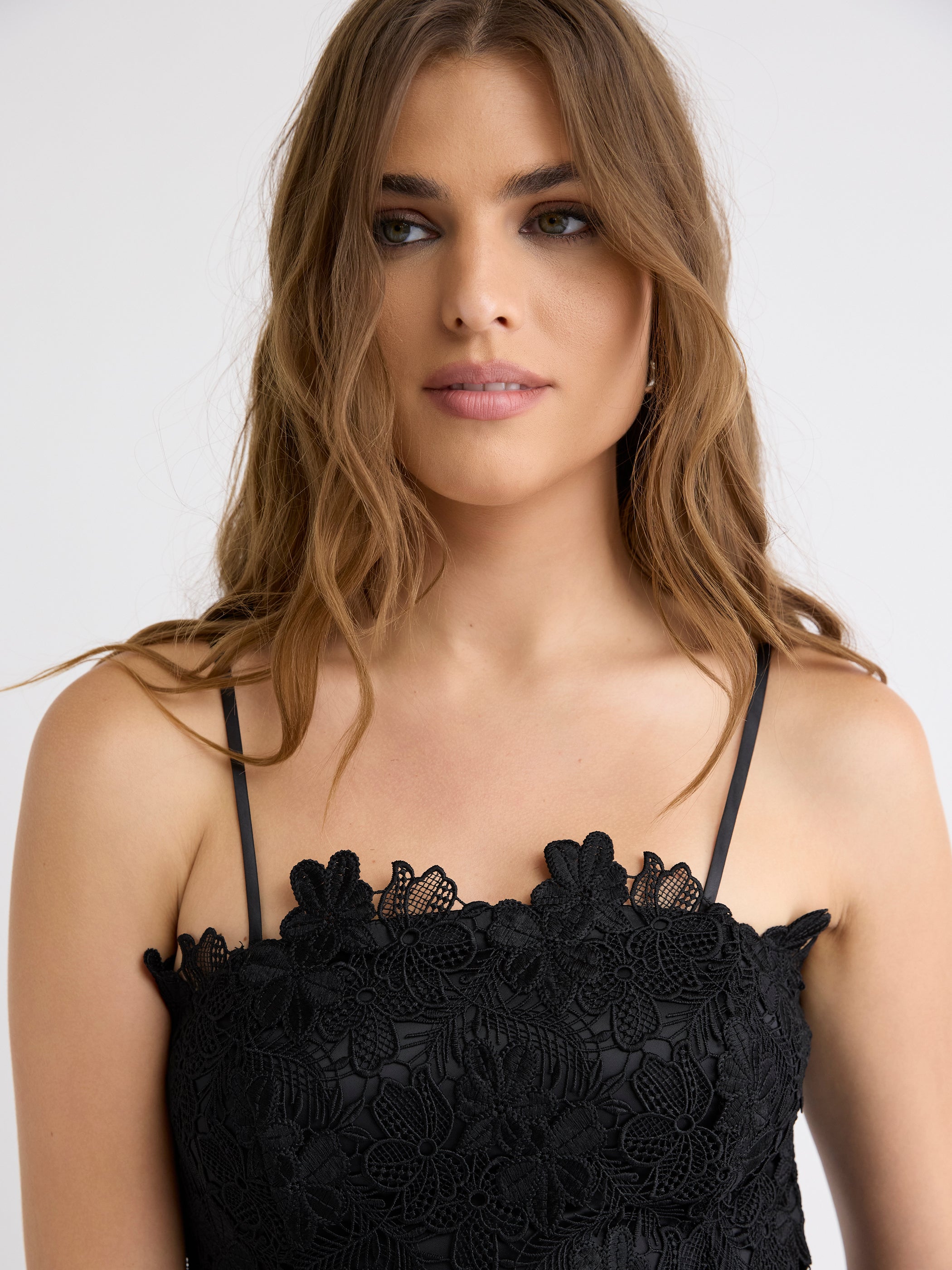 3D Lace Sleeveless Mini Dress rw&co Special Promo Price
