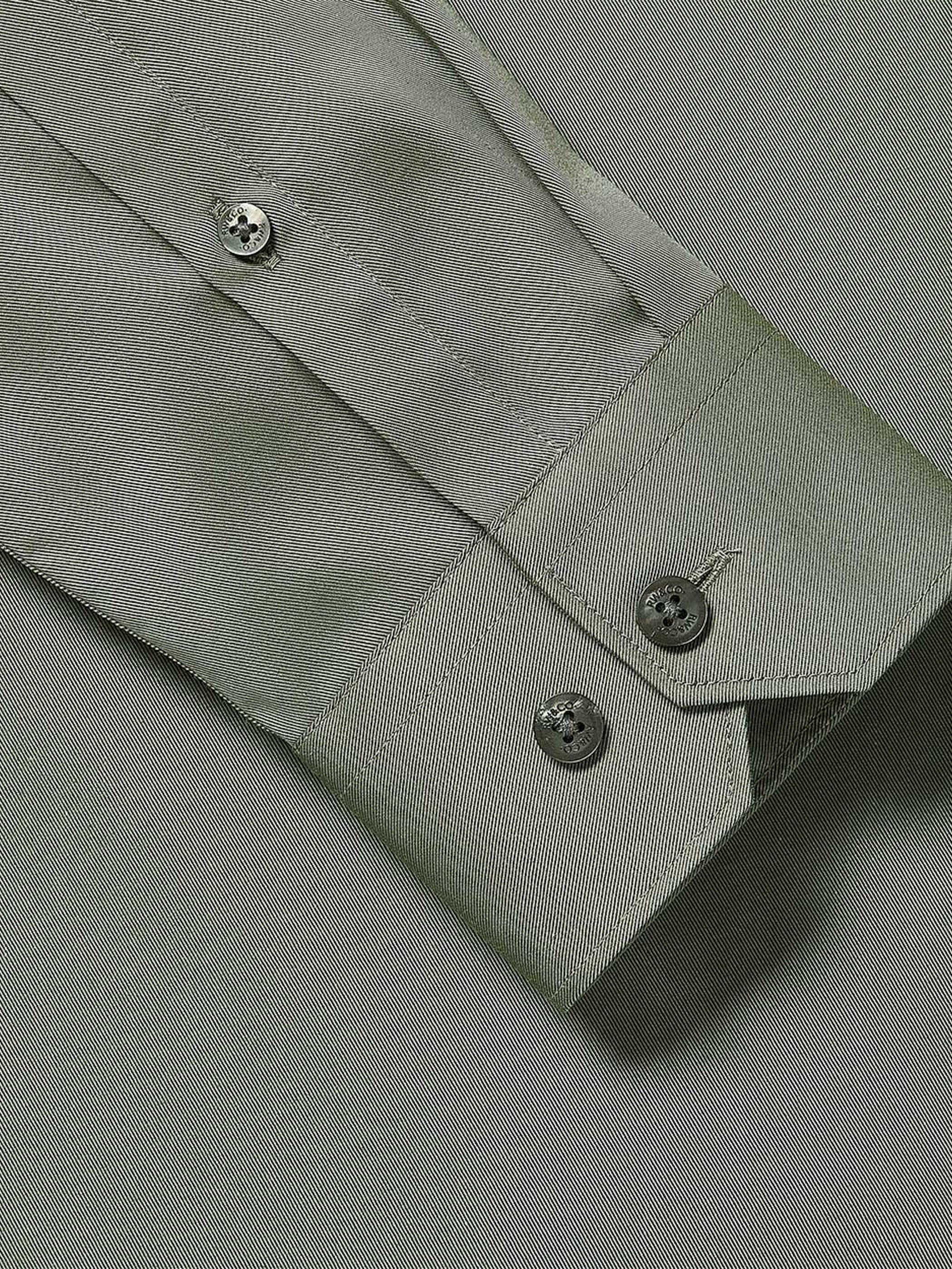 Slim Fit Solid Twill Dress Shirt rw&co Limited Time Discount