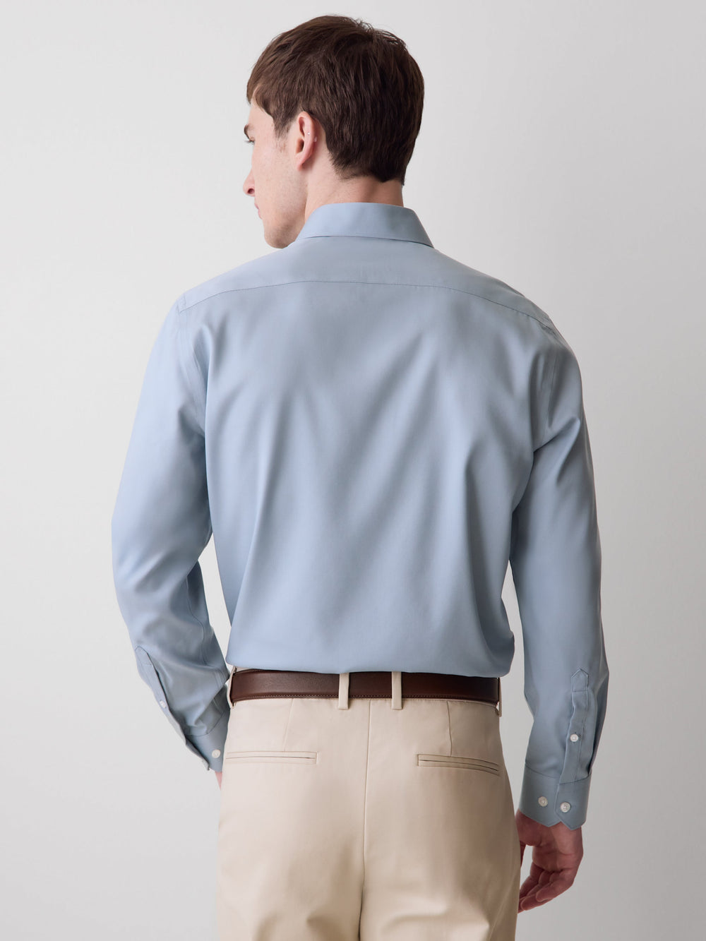Slim Fit Solid Twill Dress Shirt rw&co Limited Time Discount