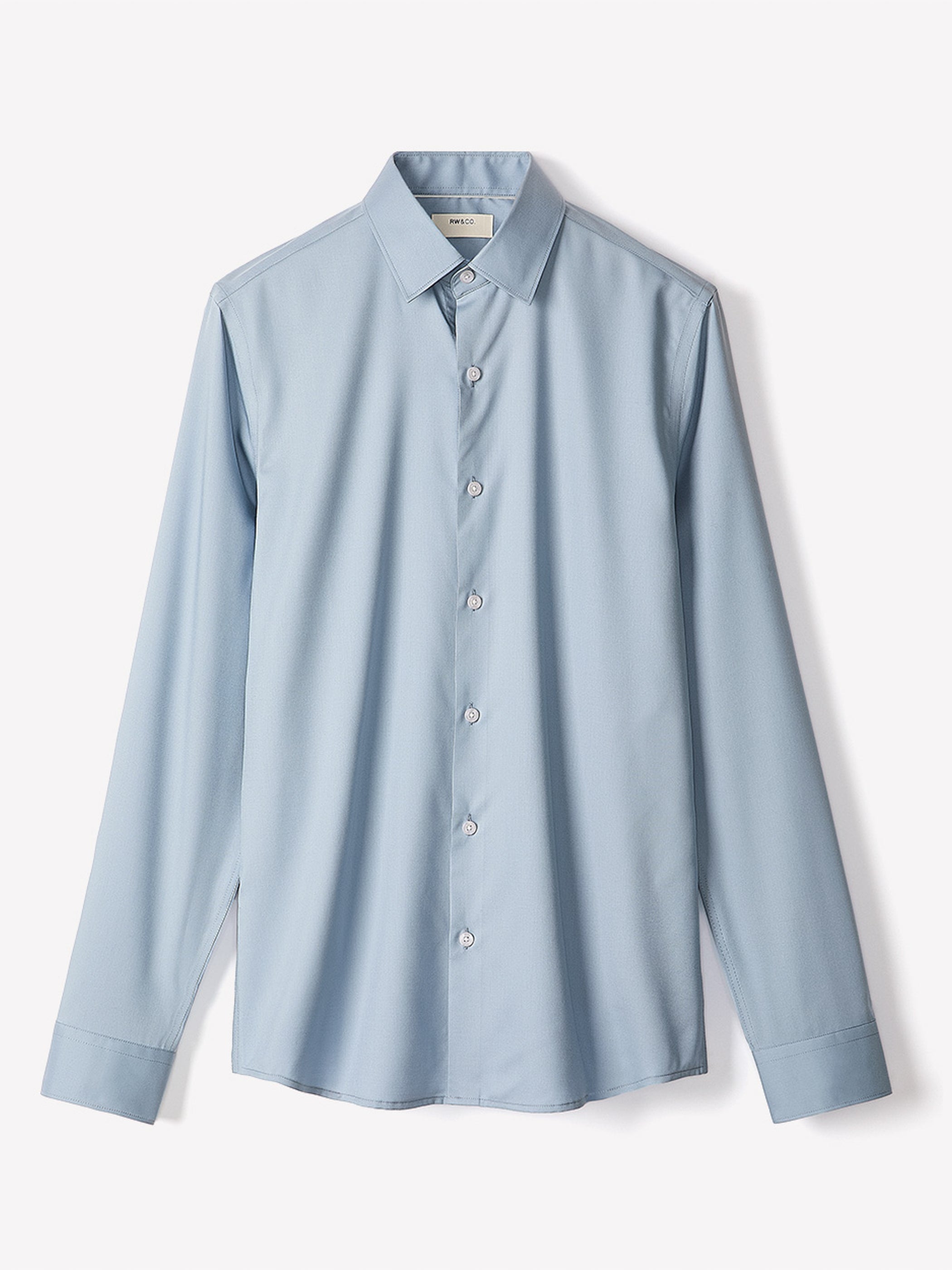 Slim Fit Solid Twill Dress Shirt rw&co Limited Time Discount