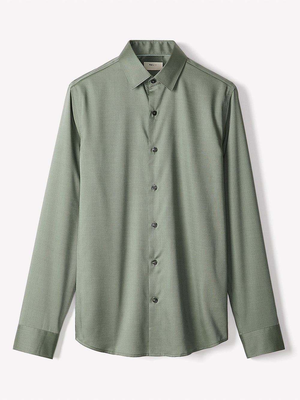 Slim Fit Solid Twill Dress Shirt rw&co Limited Time Discount