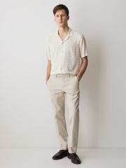 Short-Sleeve Camp-Collar Shirt with Geo Print rw&co Special Promo Price