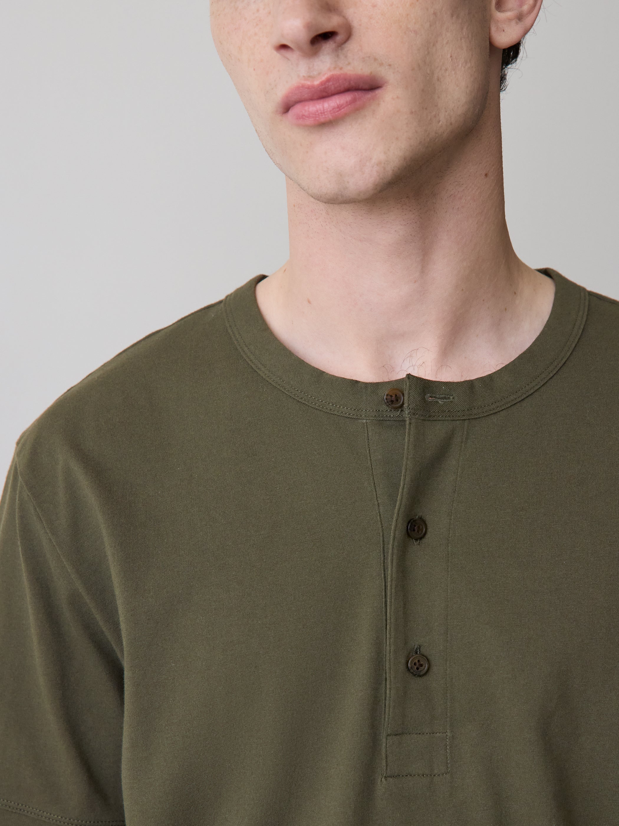 Short-Sleeve Henley T-Shirt rw&co On Sale
