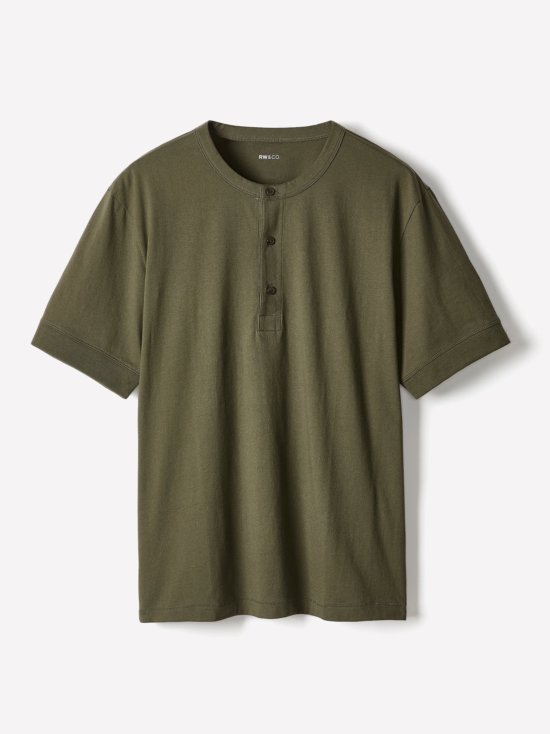 Short-Sleeve Henley T-Shirt rw&co On Sale