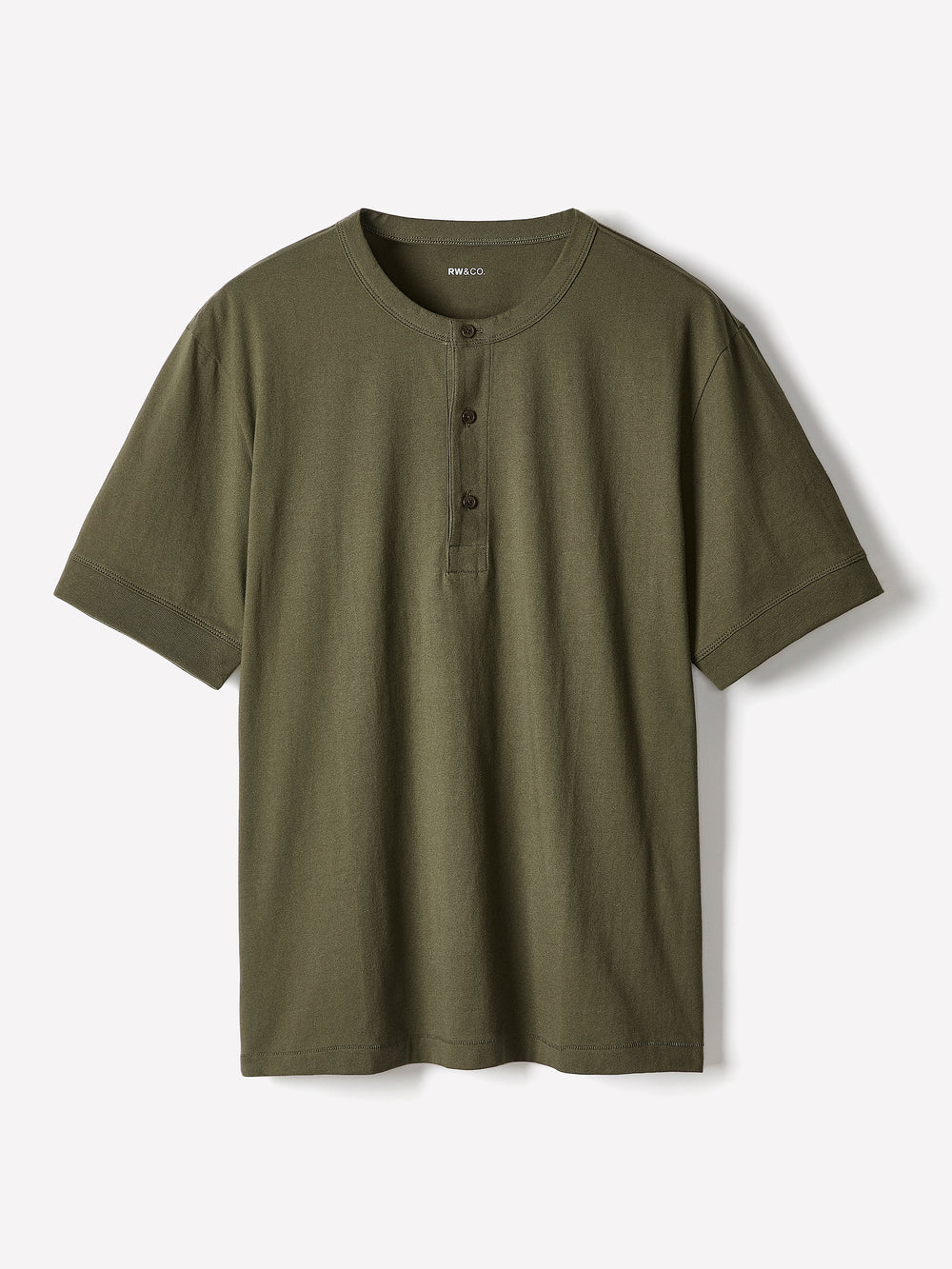 Short-Sleeve Henley T-Shirt rw&co On Sale
