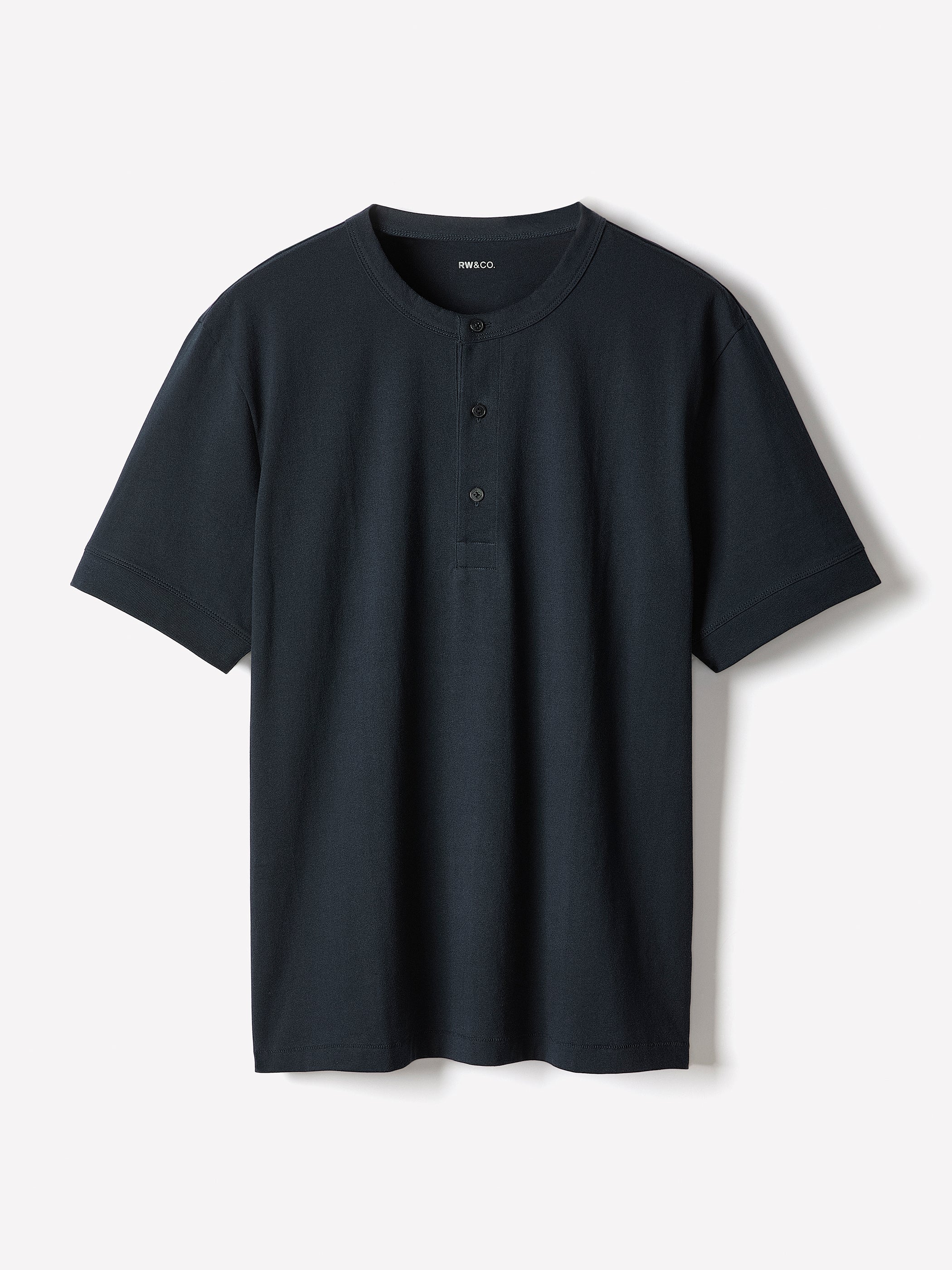 Short-Sleeve Henley T-Shirt rw&co On Sale
