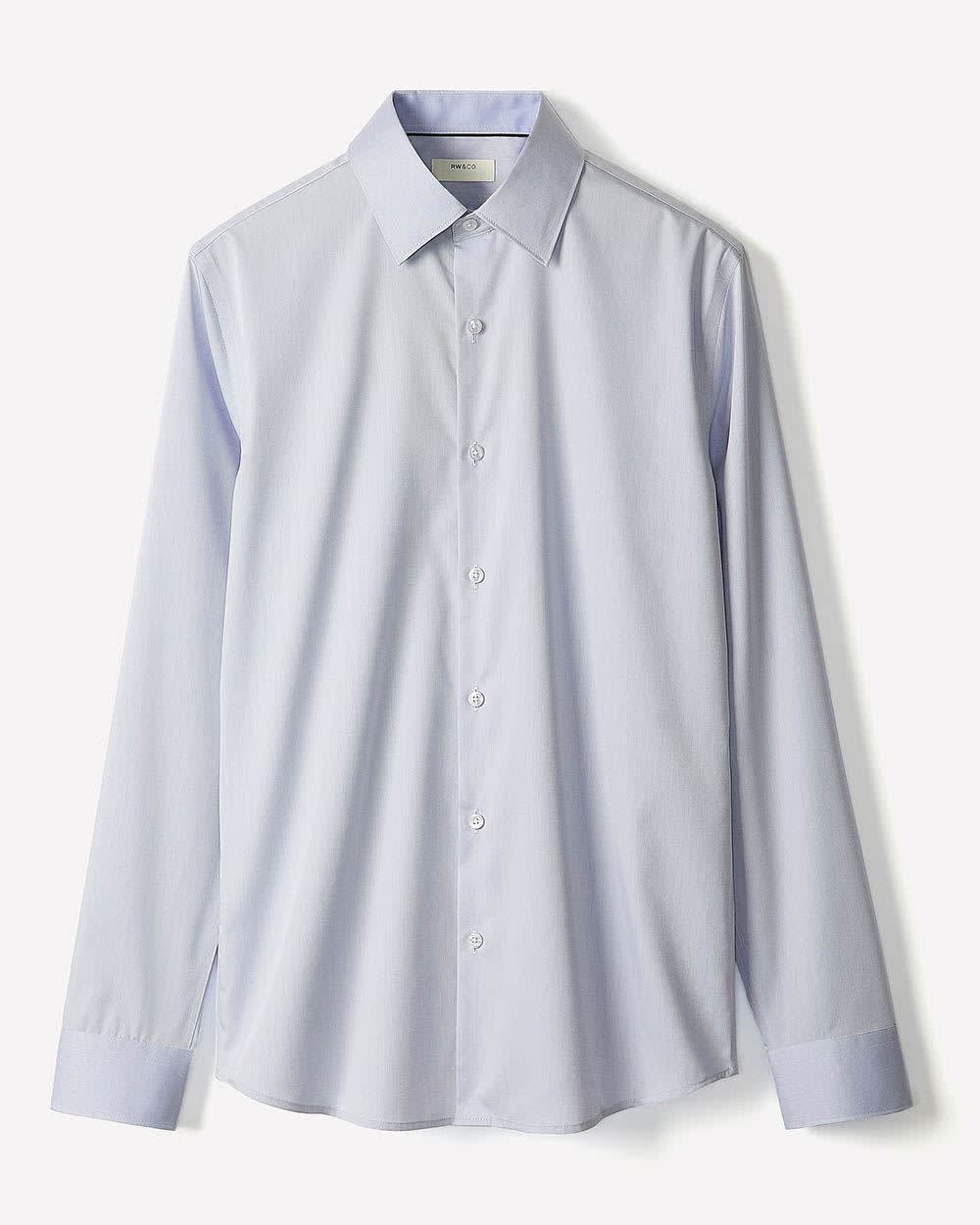 Tailored Fit Denim-Like Dress Shirt rw&co Special Promo Price