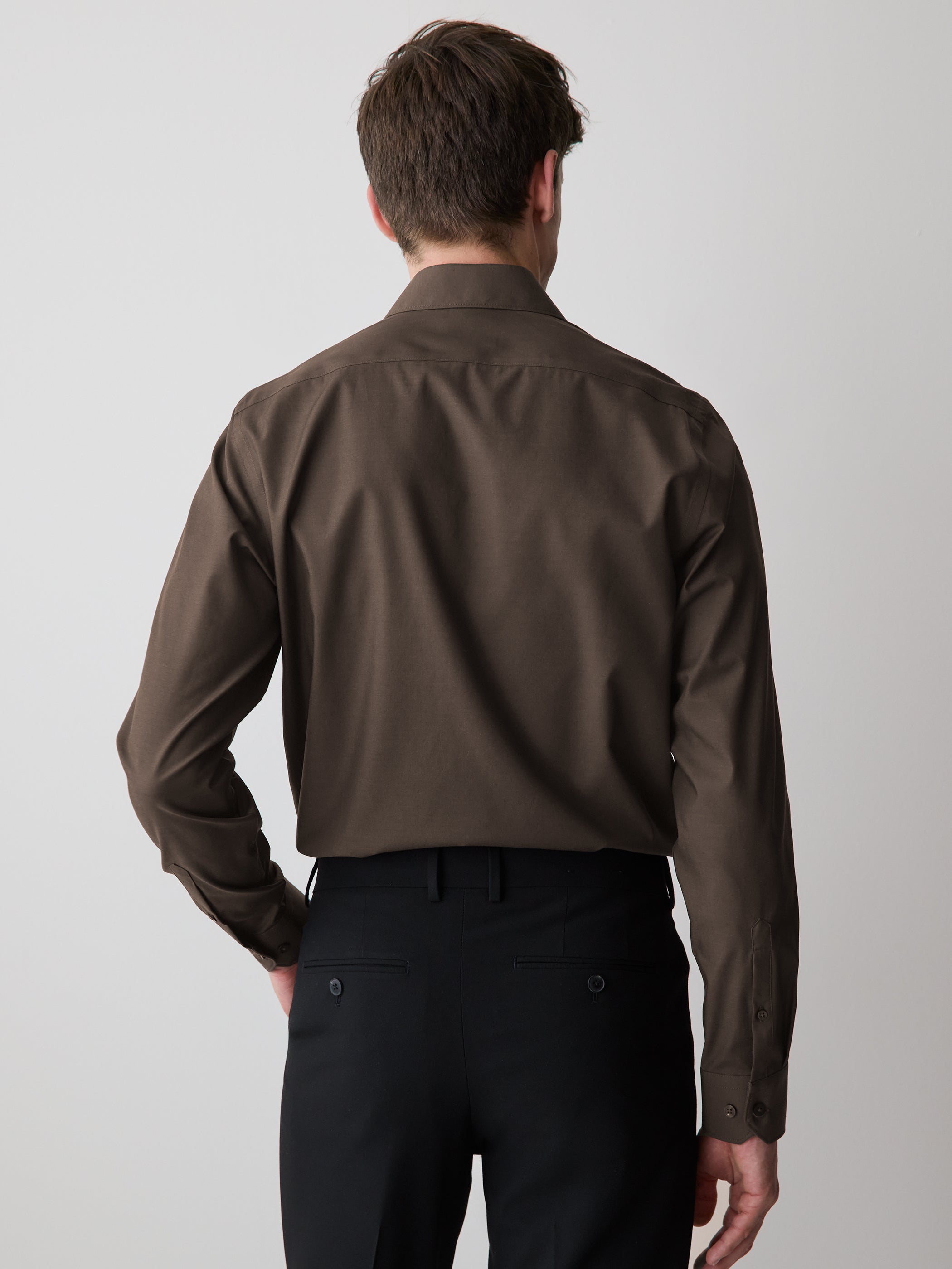 Tailored Fit Denim-Like Dress Shirt rw&co Special Promo Price