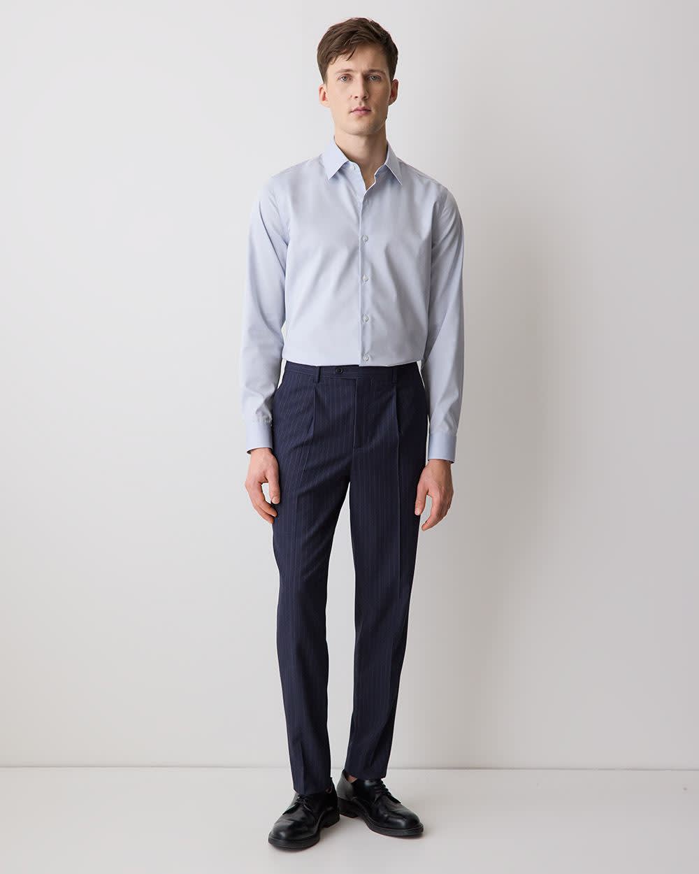 Tailored Fit Denim-Like Dress Shirt rw&co Special Promo Price