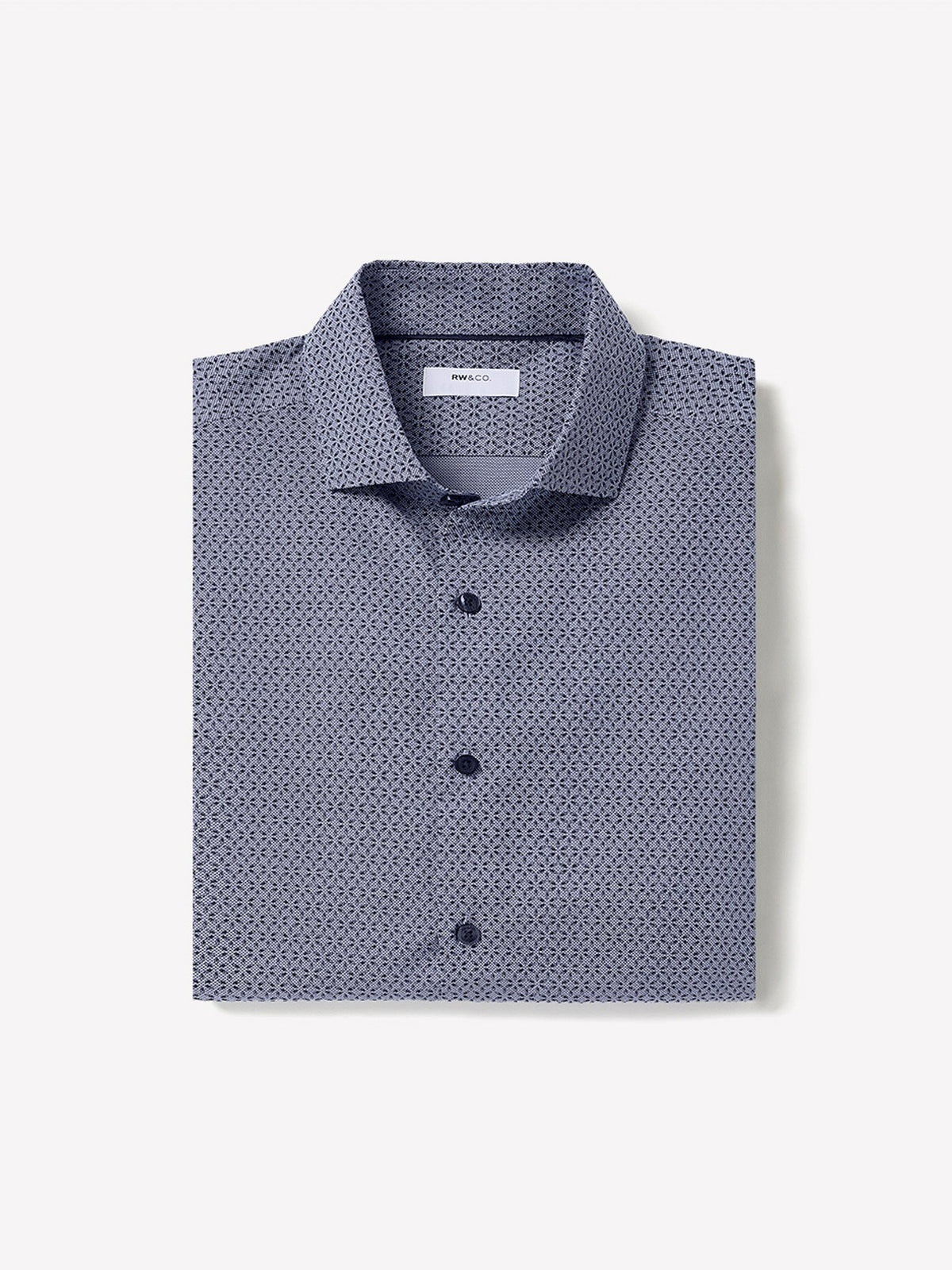 Regular Fit Dress Shirt with Micro Geo Print rw&co Special Offer