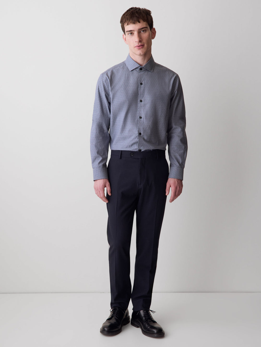 Regular Fit Dress Shirt with Micro Geo Print rw&co Special Offer