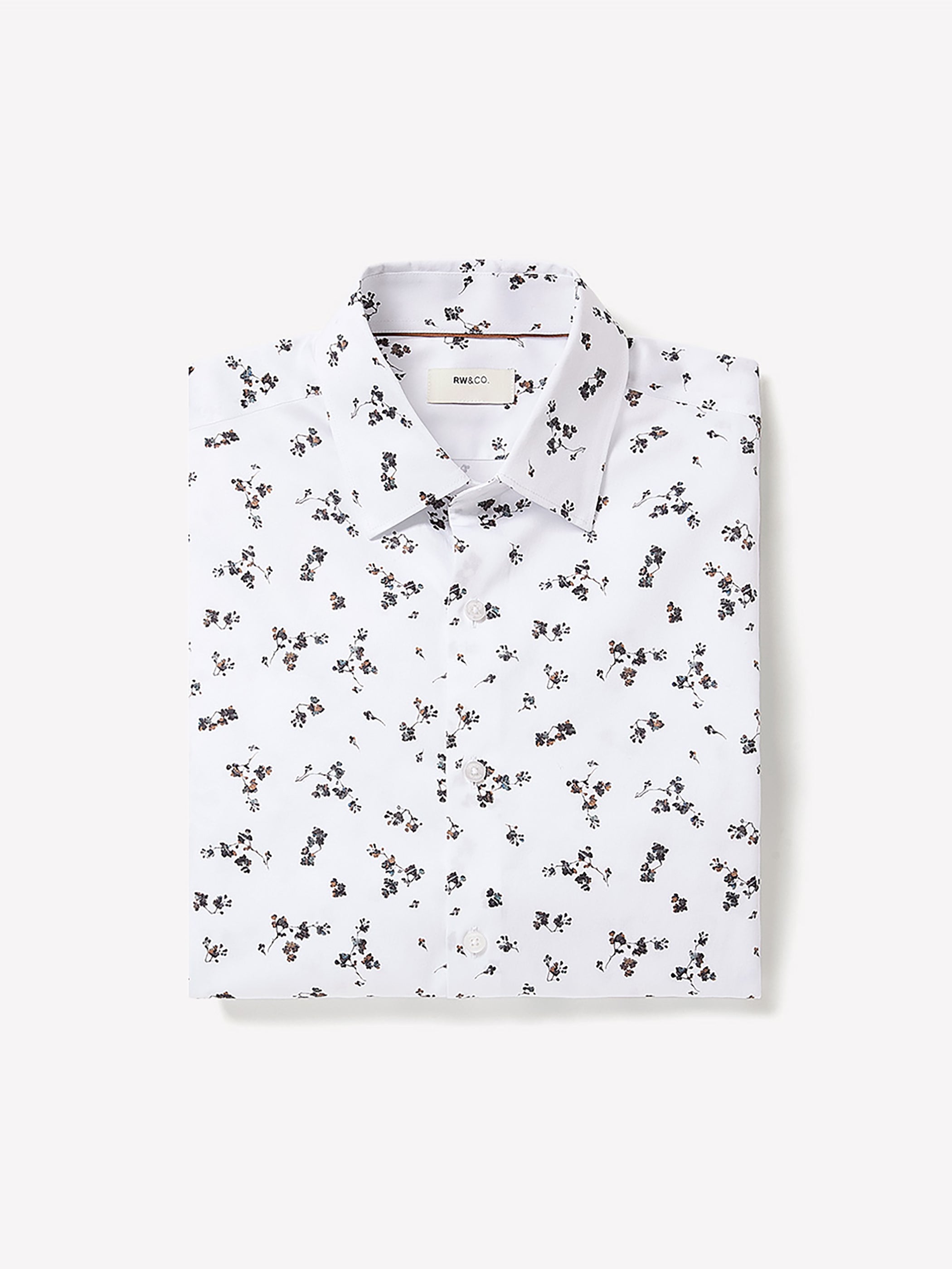 Tailored Fit Dress Shirt with Floral Pattern rw&co Exclusive Sale Price