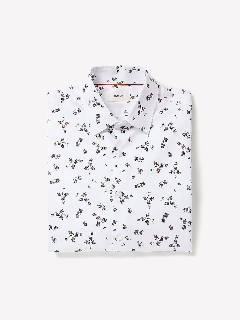 Tailored Fit Dress Shirt with Floral Pattern rw&co Exclusive Sale Price