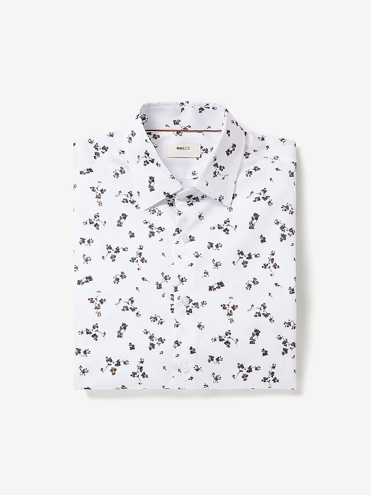 Tailored Fit Dress Shirt with Floral Pattern rw&co Exclusive Sale Price