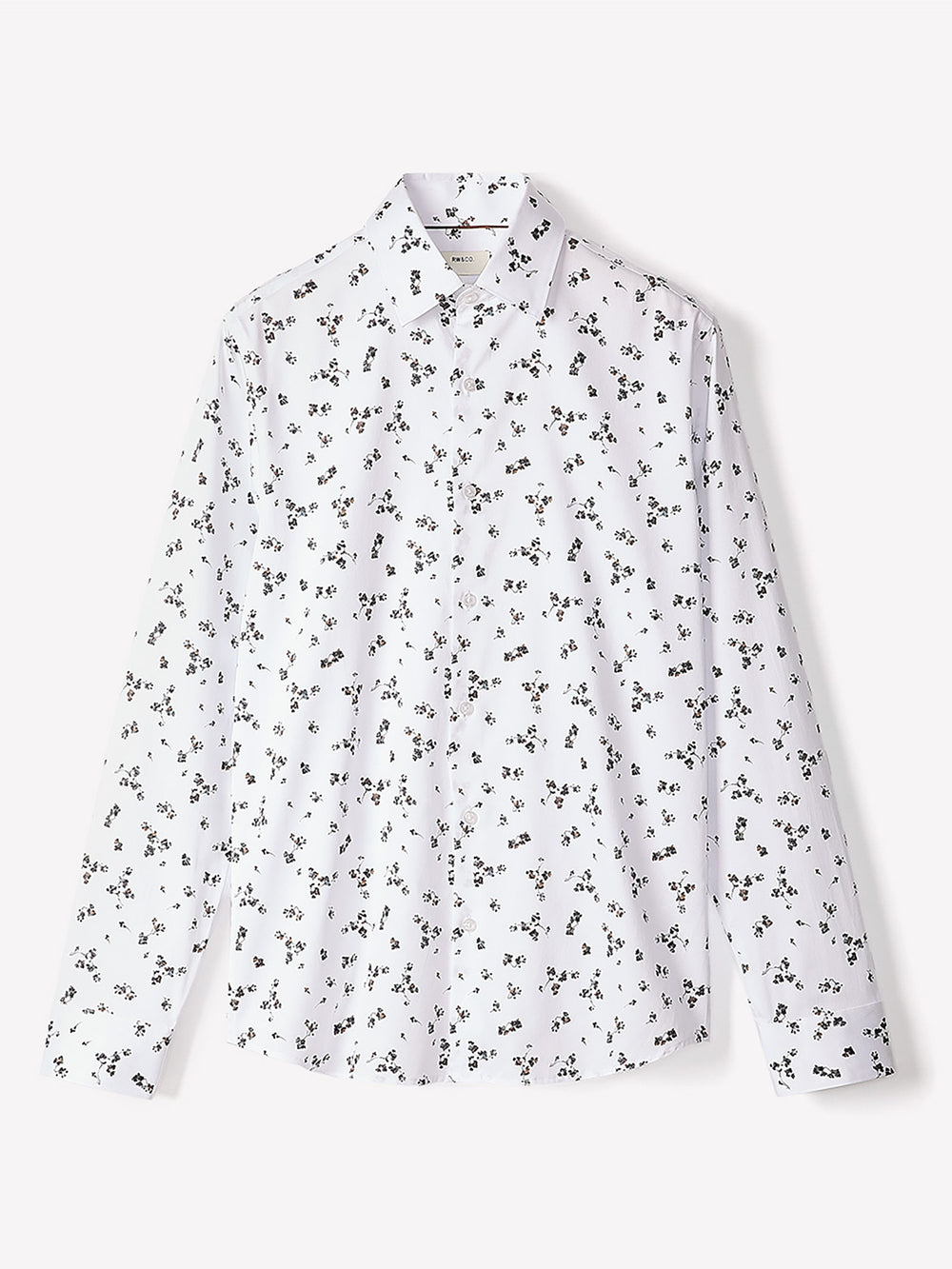 Tailored Fit Dress Shirt with Floral Pattern rw&co Exclusive Sale Price