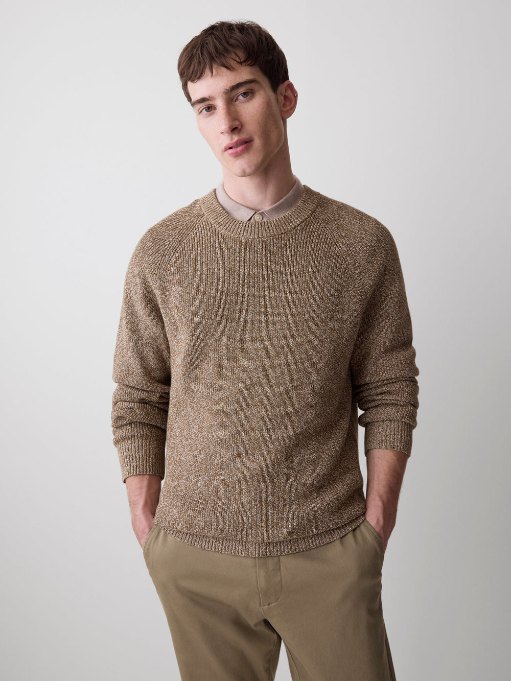 Long-Sleeve Sweater with Shaker Stitches rw&co Limited Time Discount