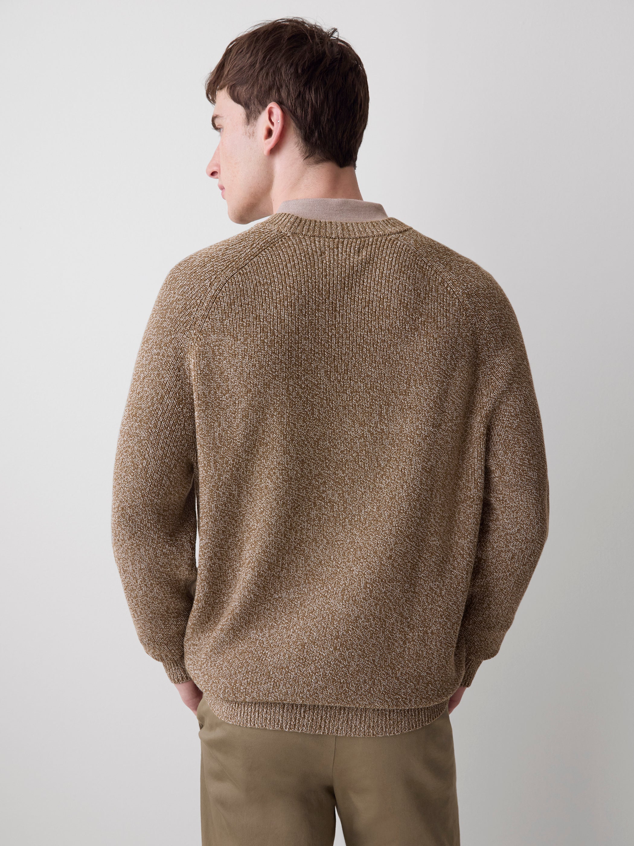 Long-Sleeve Sweater with Shaker Stitches rw&co Limited Time Discount