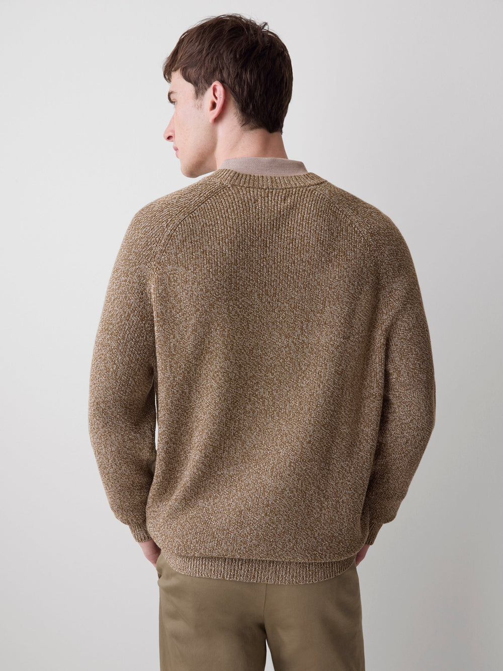 Long-Sleeve Sweater with Shaker Stitches rw&co Limited Time Discount