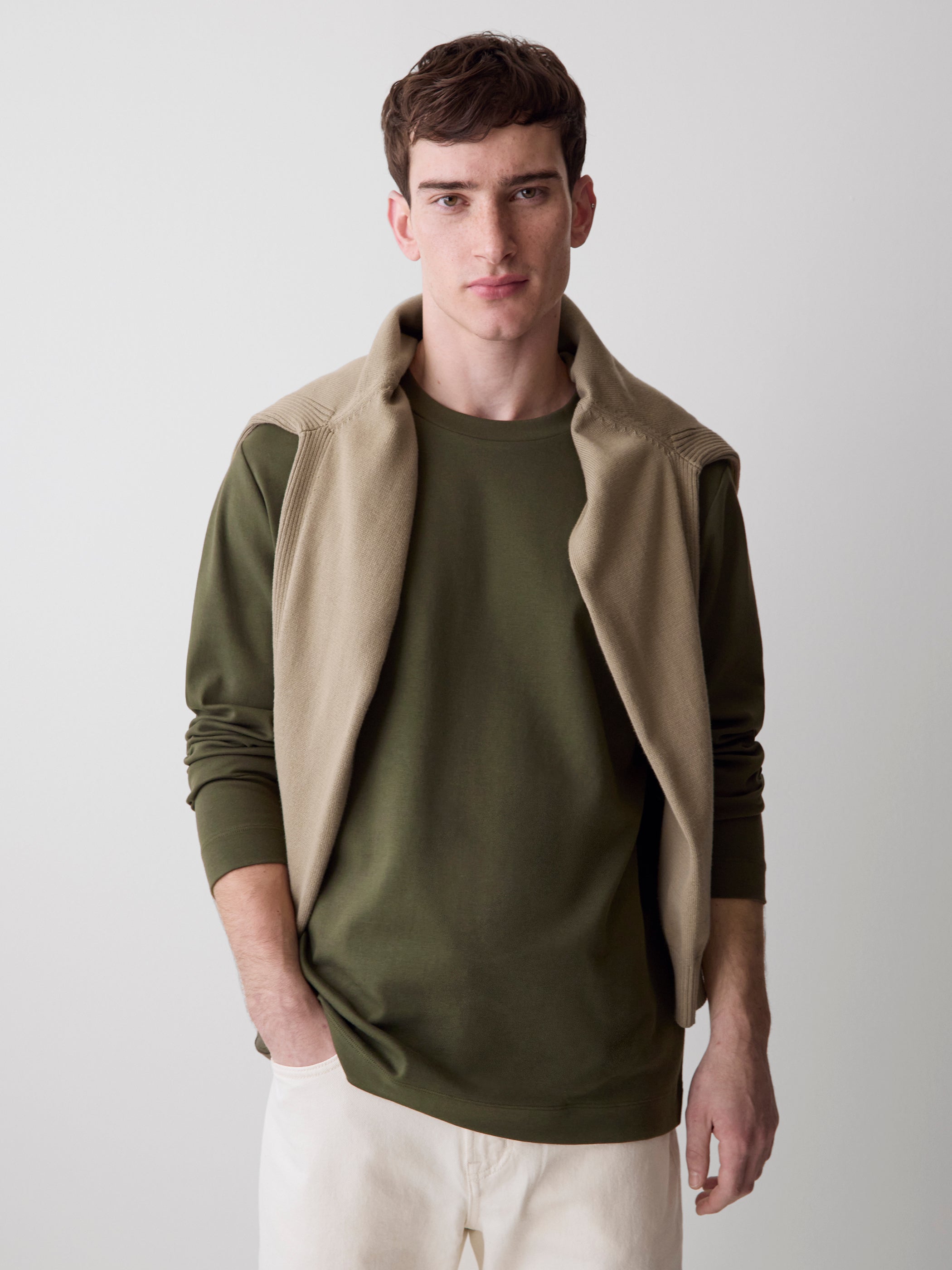 Long-Sleeve Crew-Neck Tee rw&co Special Promo Price