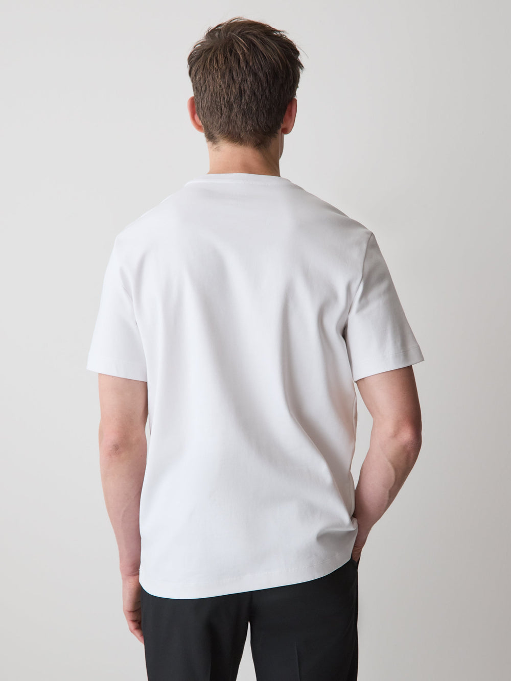 Solid Short-Sleeve Crew-Neck Tee rw&co Special Offer