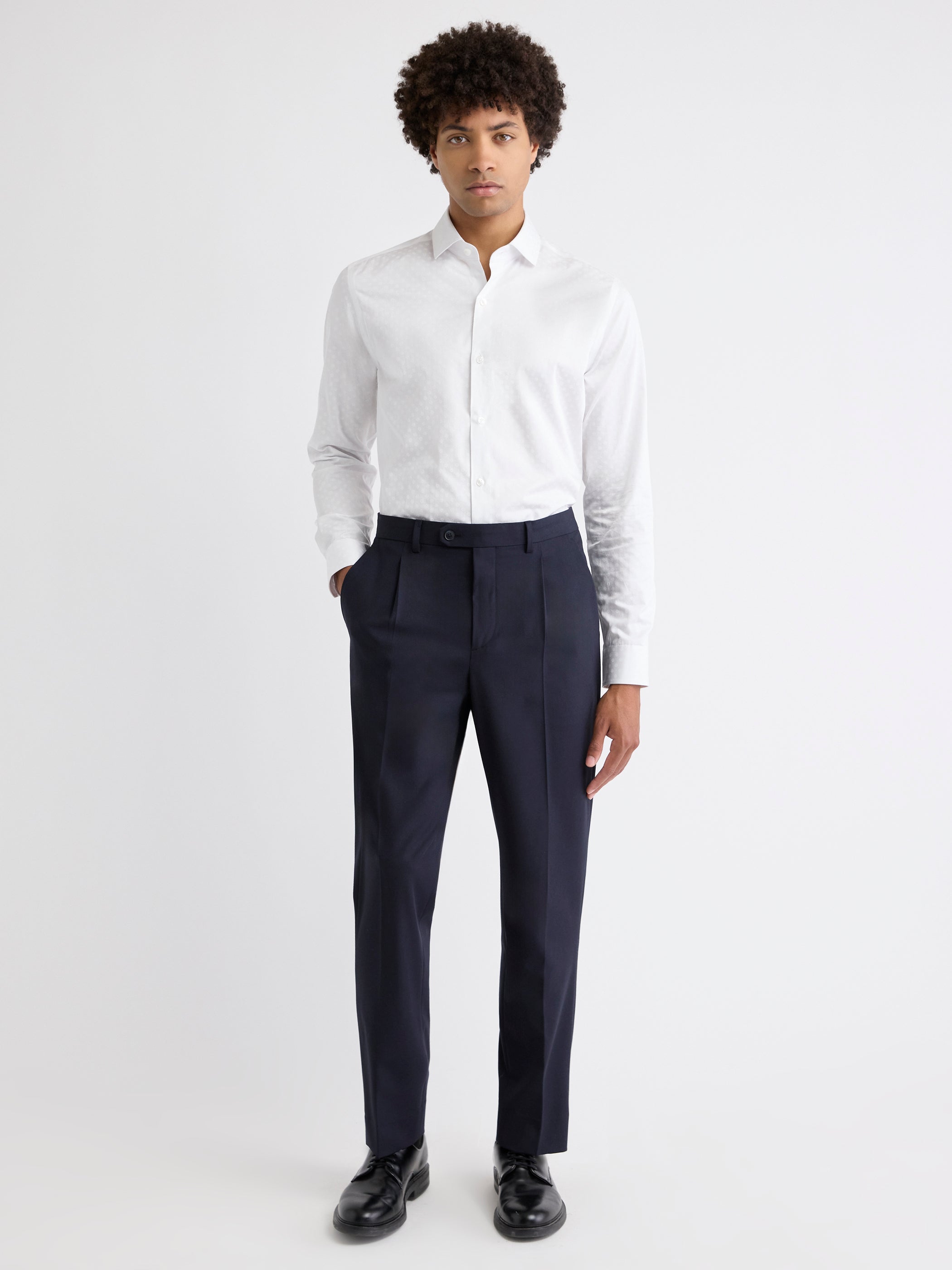 Tailored-Fit Dress Shirt with Micro Geo Print rw&co On Sale