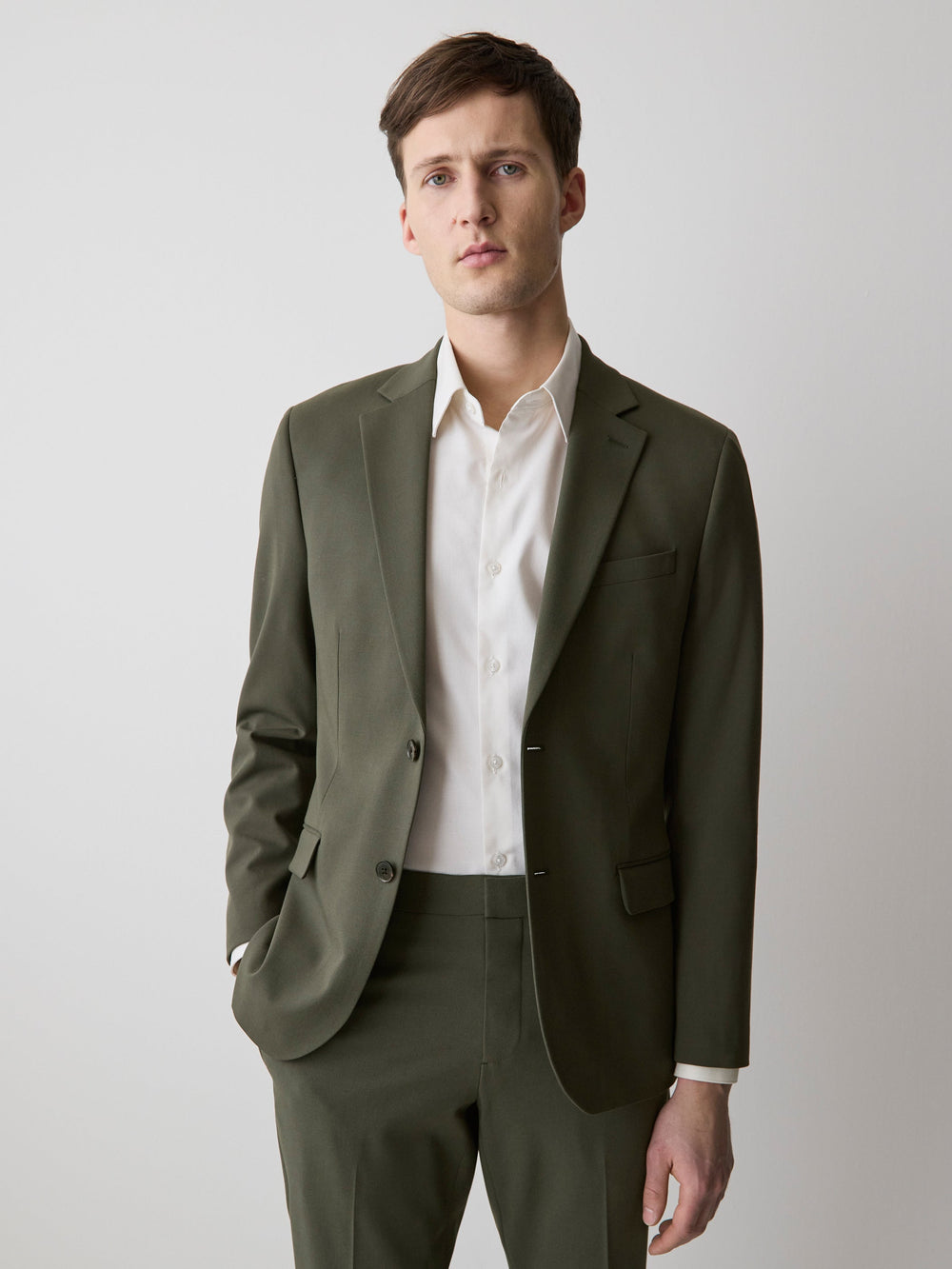 Slim Fit Dark Green Suit Blazer rw&co Special Promo Price