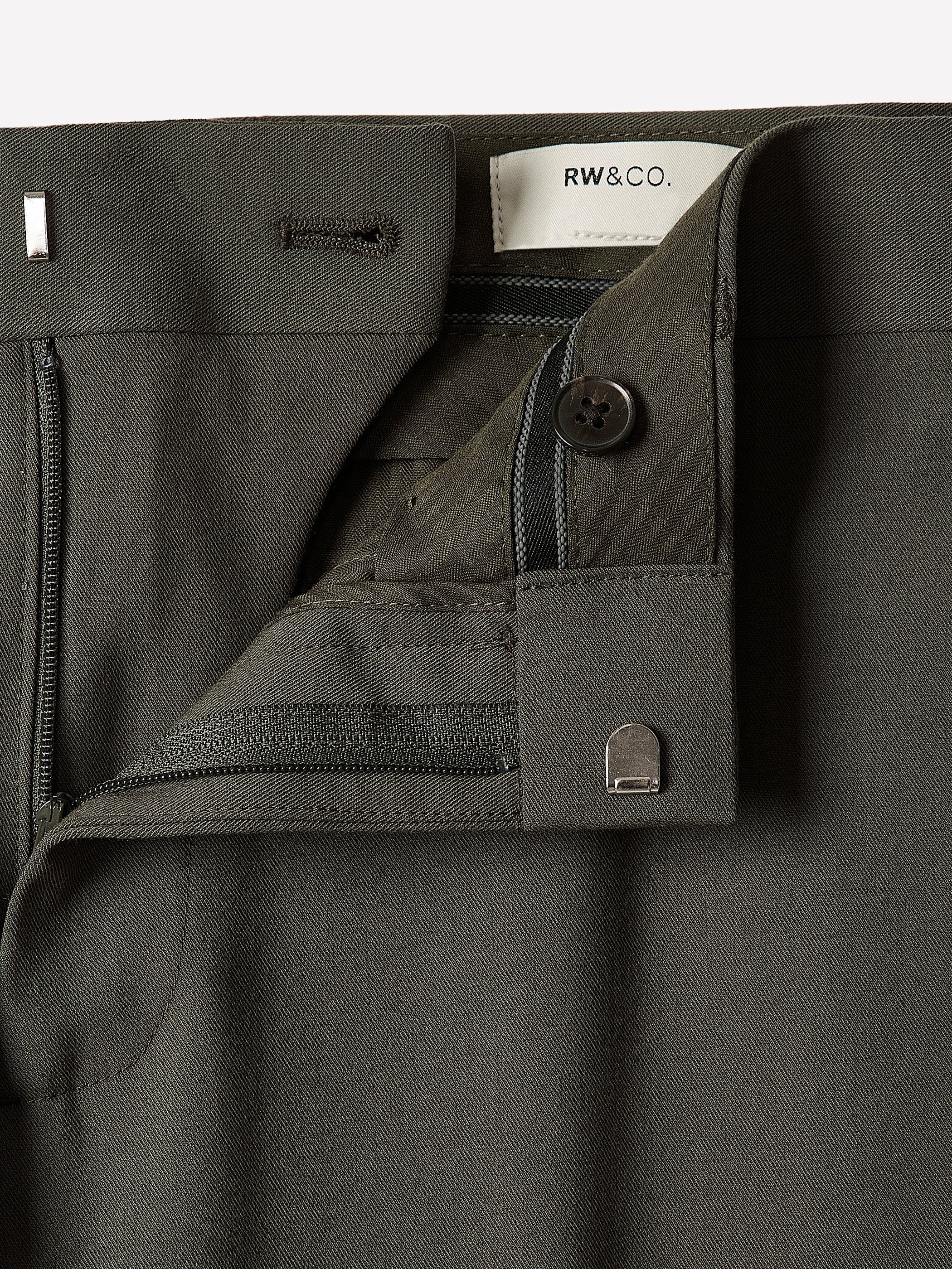 Slim Fit Dark Green Suit Pant rw&co On Sale