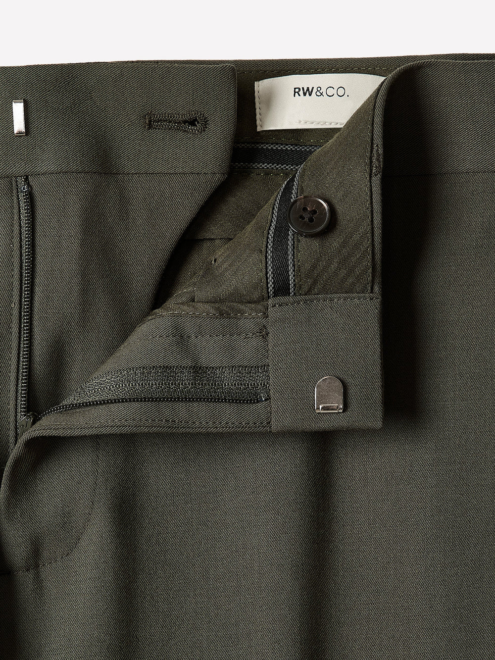 Slim Fit Dark Green Suit Pant rw&co On Sale