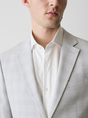 Slim Fit Grey Checkered Suit Blazer rw&co Special Promo Price