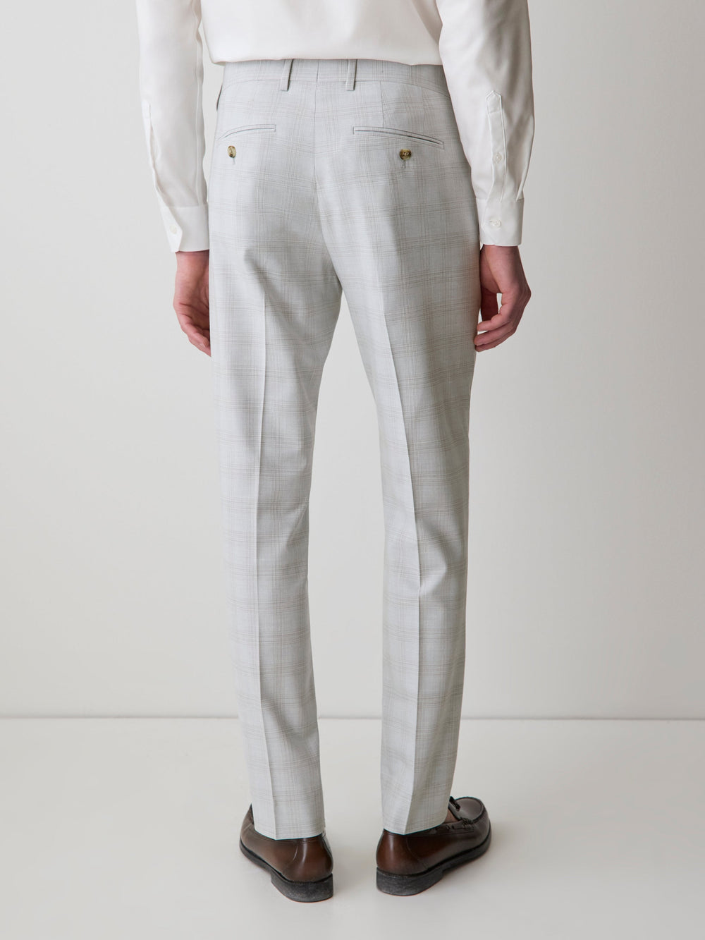 Slim Fit Grey Checkered Suit Pant rw&co Great Value Deal